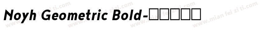 Noyh Geometric Bold字体转换